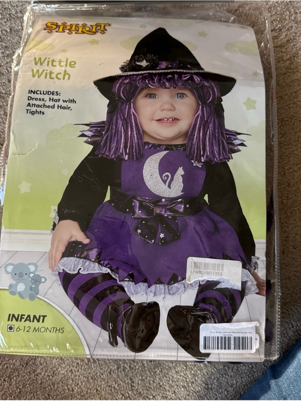 Spirit Wittle Witch Costume in Purple and Black